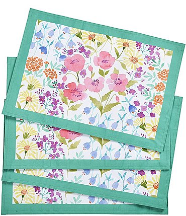 Image of J. Queen New York Jules Collection Floral Placemats, Set of 4