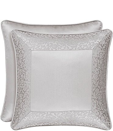 Image of J. Queen New York La Scala Silver 18" Square Pillow
