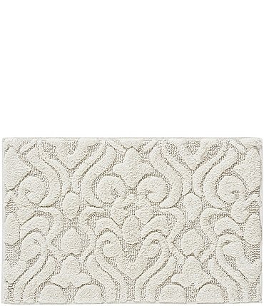 Image of J. Queen New York Lombardi Textured Damask Bath Rug