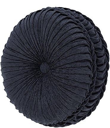 Image of J. Queen New York Luciana Indigo Tufted Round Pillow