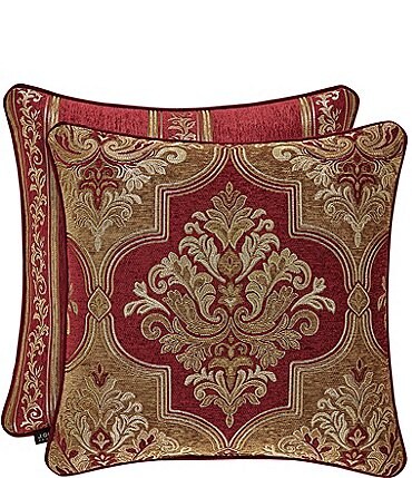 Image of J. Queen New York Maribella Crimson Damask Square Pillow