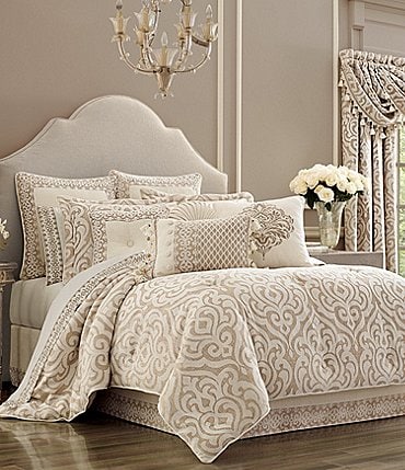 Image of J. Queen New York Milano Sand Chenille Damask Comforter Set