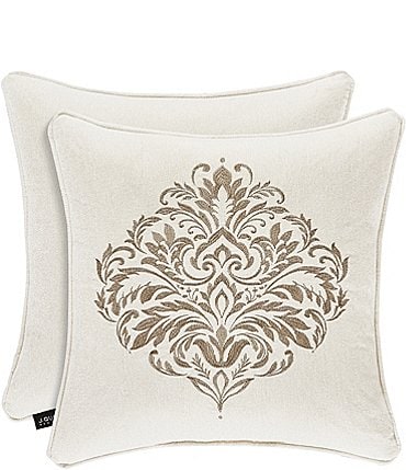 Image of J. Queen New York Milano Sand Embroidered Square Pillow