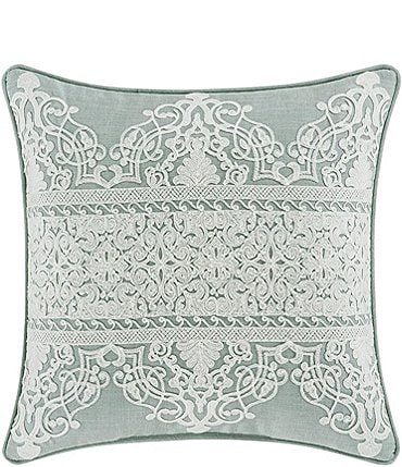 Image of J. Queen New York Patricia 20" Square Embroidered Decorative Pillow