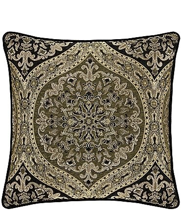 Image of J. Queen New York Terra Reversible Woven Jacquard Medallion Print Square Pillow