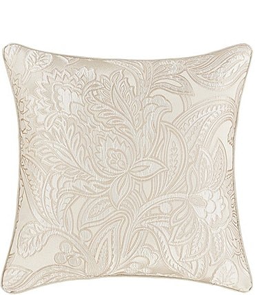 Image of J. Queen New York Villanova Grand-Scale Woven Jacobean Decorative Reversible Square Pillow