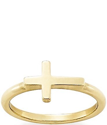 Image of James Avery 14K Gold Horizon Cross Ring