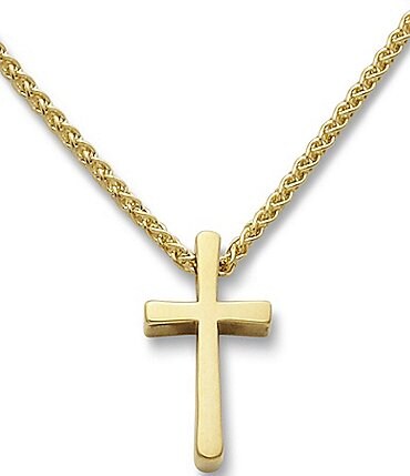 Image of James Avery 14k Gold Petite Latin Cross Pendant Necklace