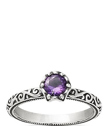 Image of James Avery Cherished Birthstone Ring with Amethyst