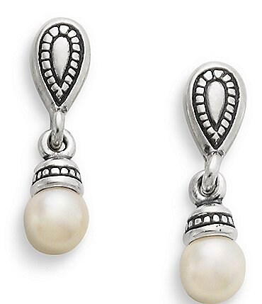Image of James Avery Vintage Freshwater Cultured Pearl Drop Earrings