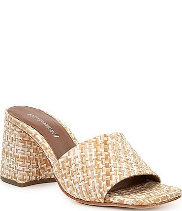Image of Jeffrey Campbell Mix It Raffia Slide Sandals
