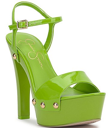 Image of Jessica Simpson Calenta Patent Stud Platform Sandals