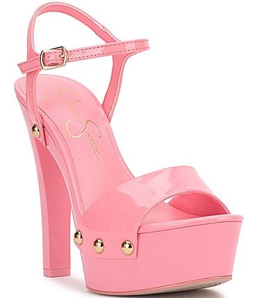 Image of Jessica Simpson Calenta Patent Stud Platform Sandals
