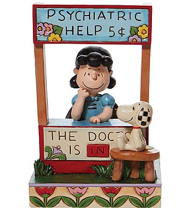 Image of Jim Shore Lucy Psychiatric Booth Chaser Figurine