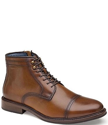 Image of Johnston & Murphy Men's XC Flex Raleigh Cap Toe Leather Boots