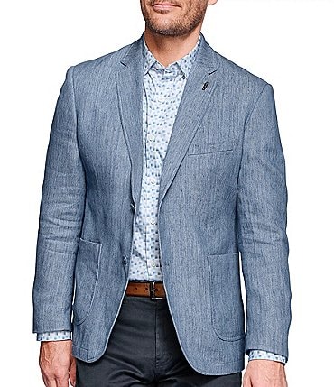 Image of Johnston & Murphy Washed Linen Blazer