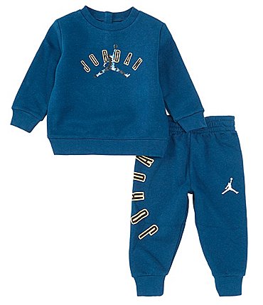 Image of Jordan Baby Boys 12-24 Month Long Sleeve MVP Crewneck Pullover & Joggers set