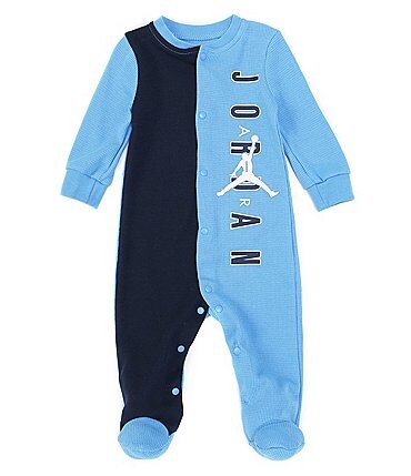 Image of Jordan Baby Boys Newborn-9 Months Long-Sleeve Half Court Footed Coverall