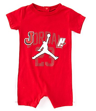 Image of Jordan Baby Boys Newborn-9 Months Short-Sleeve Jumpman 23 Romper