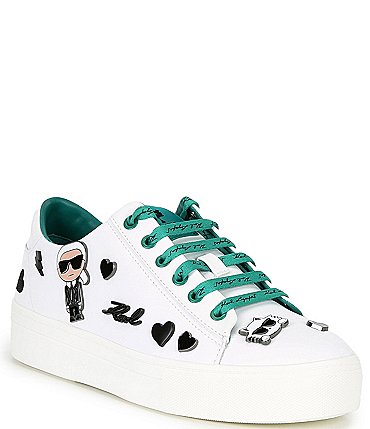 Image of KARL LAGERFELD PARIS Cate Pins Leather Sneakers