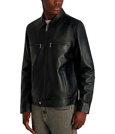 Image of KARL LAGERFELD PARIS Leather Jacket
