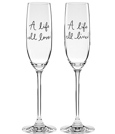 Image of kate spade new york Charmed Life 2-Piece Toasting Flutes