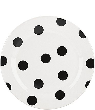 Image of kate spade new york All in Good Taste Black Deco Dot Accent Plate