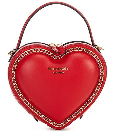 Image of kate spade new york Amour Smooth Leather 3D Heart Crossbody Bag
