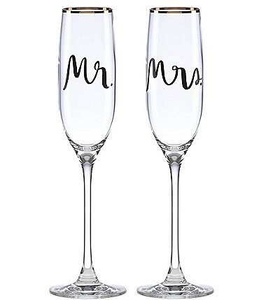 Image of kate spade new york Bridal Party Flutes, Pair