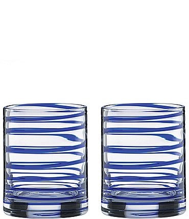 Image of kate spade new york Charlotte Street Spiral Double Old Fashioned Glass Pair