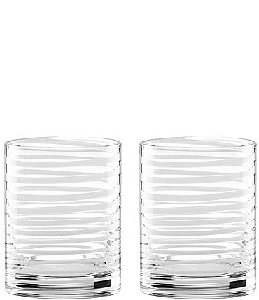 Image of kate spade new york Charlotte Street Spiral Double Old Fashioned Glass Pair