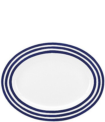 Image of kate spade new york Charlotte Street Striped Porcelain Oval Platter