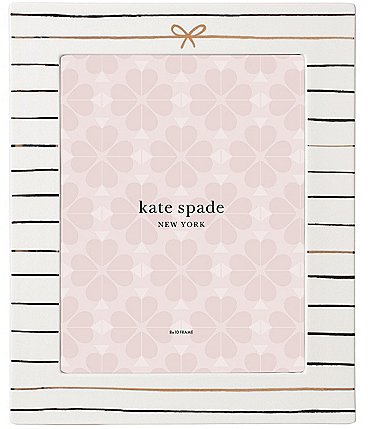 Image of kate spade new york Charmed Life Silver and Gold Stripes 8" x 10" Picture Frame