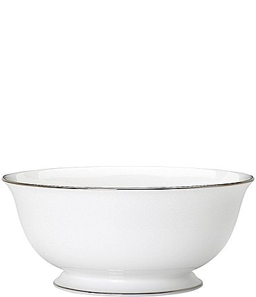Image of kate spade new york Cypress Point China Striped Platinum Serving Bowl