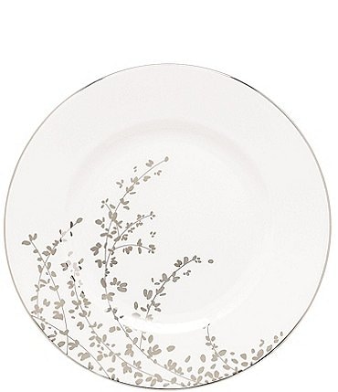 Image of kate spade new york Gardner Street Platinum Branches Bone China Dinner Plate