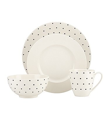 Image of kate spade new york Larabee Road Dotted Stoneware 4-Piece Place Setting