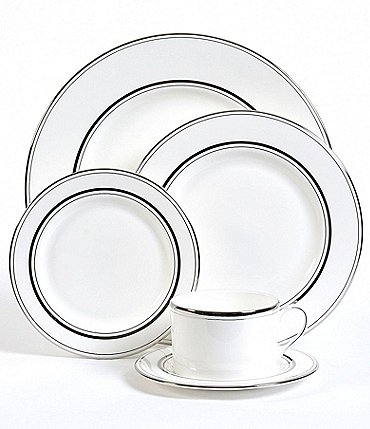 Image of kate spade new york Library Lane Platinum 5-Piece Place Setting
