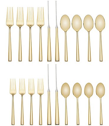 Image of kate spade new york Malmo Gold Stainless Steel 20-Piece Flatware Set