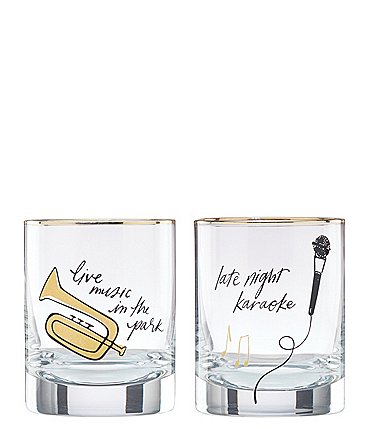 Image of kate spade new york Manhattan Double Old Fashioned Glasses, Set of 2