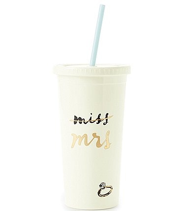 Image of kate spade new york Miss to Mrs. Insulated Tumbler with Straw
