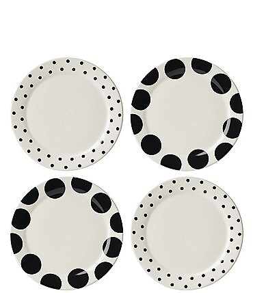 Image of kate spade new york On The Dot Assorted Dinner Plates, Set of 4