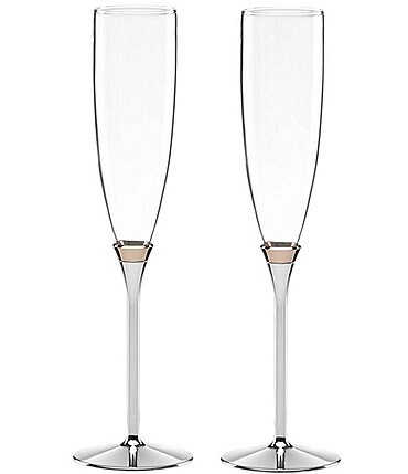 Image of kate spade new york Rosy Glow Toasting Flute Pair
