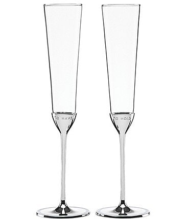 Image of kate spade new york Take the Cake To Have & To Hold Wedding Toast Flute Pair