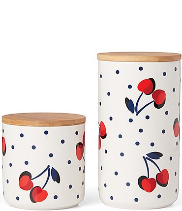 Image of kate spade new york Vintage Cherry Dot Canister 2-Piece Set