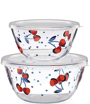 Image of kate spade new york Vintage Cherry Dot Round Serve-and-Store Set