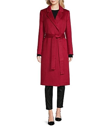 Image of Katherine Kelly Alpaca Blend Notch Collar Wrap Coat
