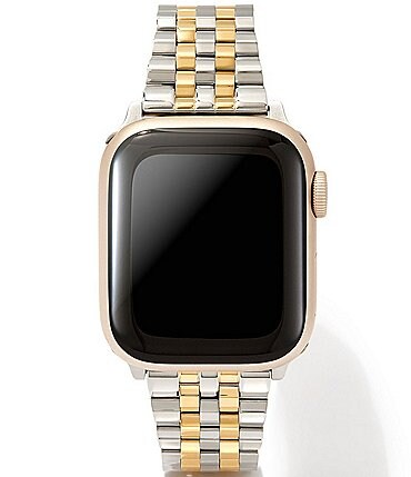 Image of Kendra Scott Unisex Alex 5 Link Two Tone Stainless Steel Bracelet Apple Watch Band