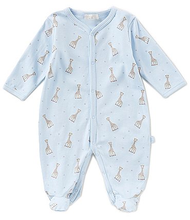 Image of Kissy Kissy Baby Boys Preemie-9 Months Sophie La Girafe Printed Footed Coverall