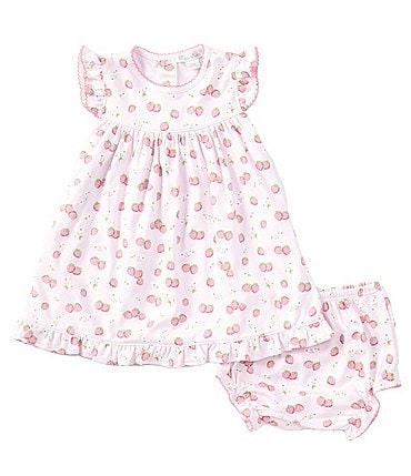Image of Kissy Kissy Baby Girls Newborn-24 Months Round Neck Sleeveless Strawberry Print Dress