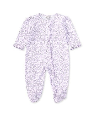 Image of Kissy Kissy Baby Girls Blooming Vines Printed Zip Front Footie Coverall
